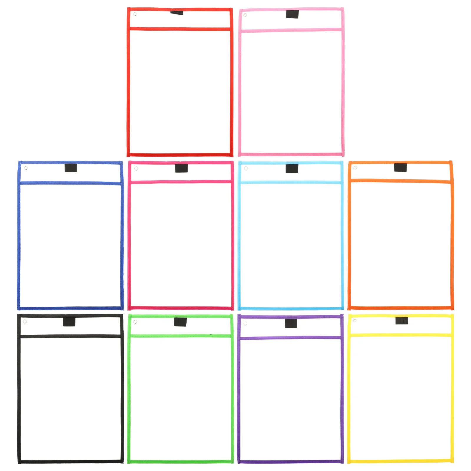 

10Pcs Clear Dry Erase Pockets Reusable Lightweight File Sleeves for Documents Writing Practice Learning Transparent Sheet