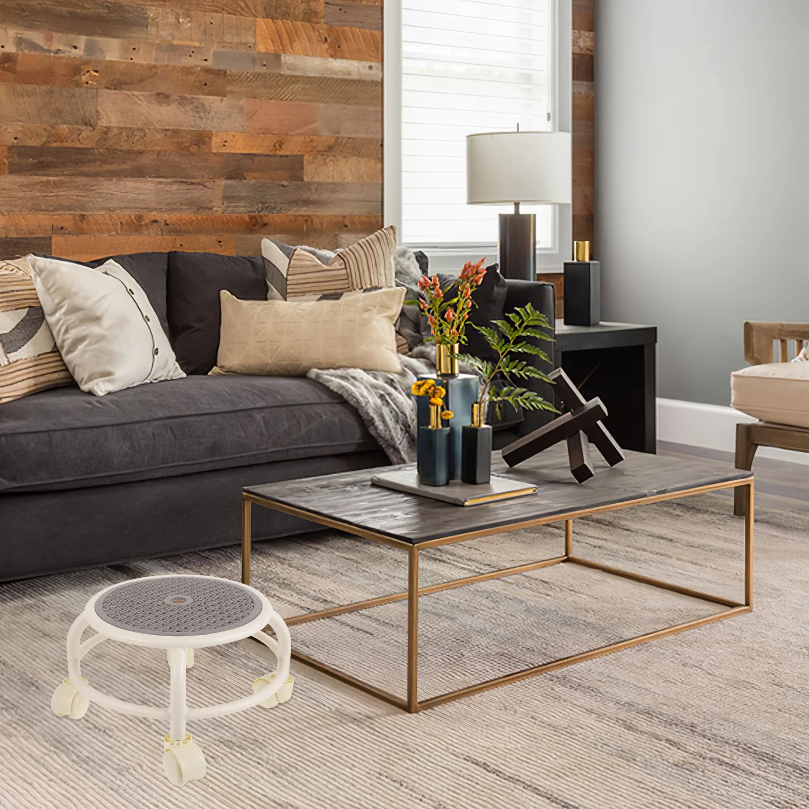 

Swivel Rolling Stool Low Small Round Stool For Pedicure Nail Salon Use Adult Kids Multipurpose Durable Comfortable Smooth