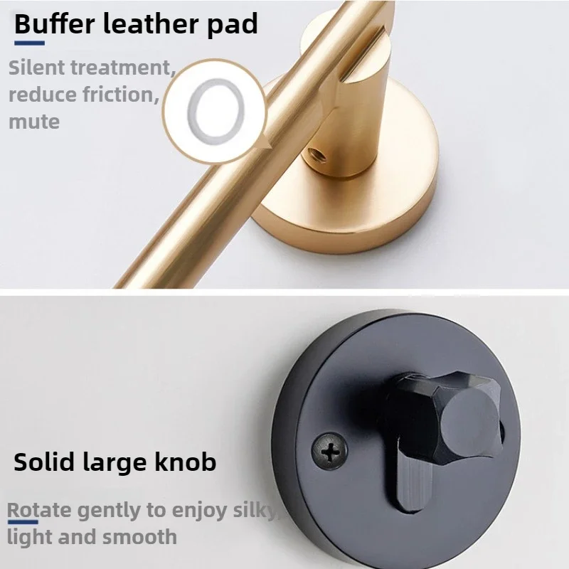

Excellent Household Door Lock Universal Black Split Lock Indoor Bedroom Door Handle Solid Silent Double Tongue Lock Body Aluminu