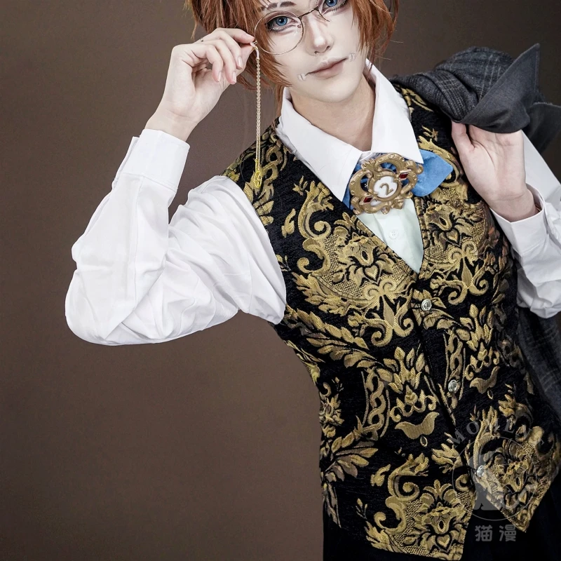 Game Identity V Naib Subedar Cosplay Costume  Anime Men Cool Uniform Mercenary Role Play Clothing Halloween Comic-con Party Suit