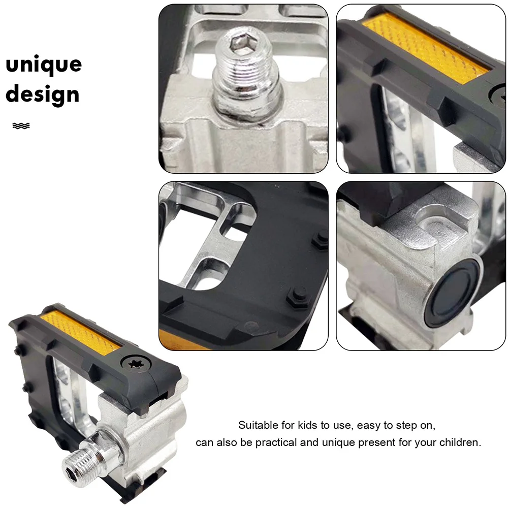 1 Pair Bicycle Pedals Replacement Compact Lightweight Nonskid For Kids Mountain Road Bikes Cycling Accessories