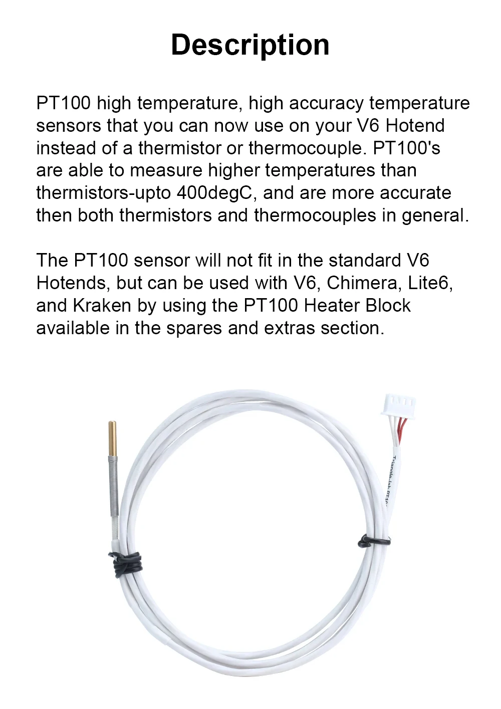 Trianglelab Hochpräziser PT100 4-Draht-Thermistor MAX31865 V2.0 für Hochtemperatur V6 Rapido Hotend DRAGON HOTEND – Detail 5