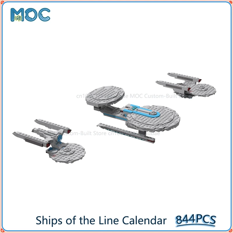 Navios da linha calendário 2011 novo pacote de navios moc blocos de construção diy montar tijolos espaço coleção brinquedos de natal presentes 844 pçs