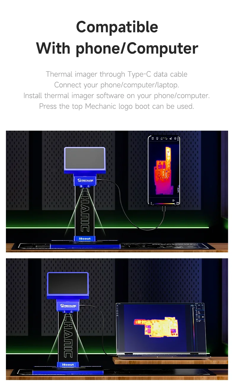 IScout 256*192 كاميرا التصوير الحراري للهاتف الخليوي اللوحة الأم استكشاف الأخطاء تشخيص الأشعة تحت الحمراء الكشف الحراري #3