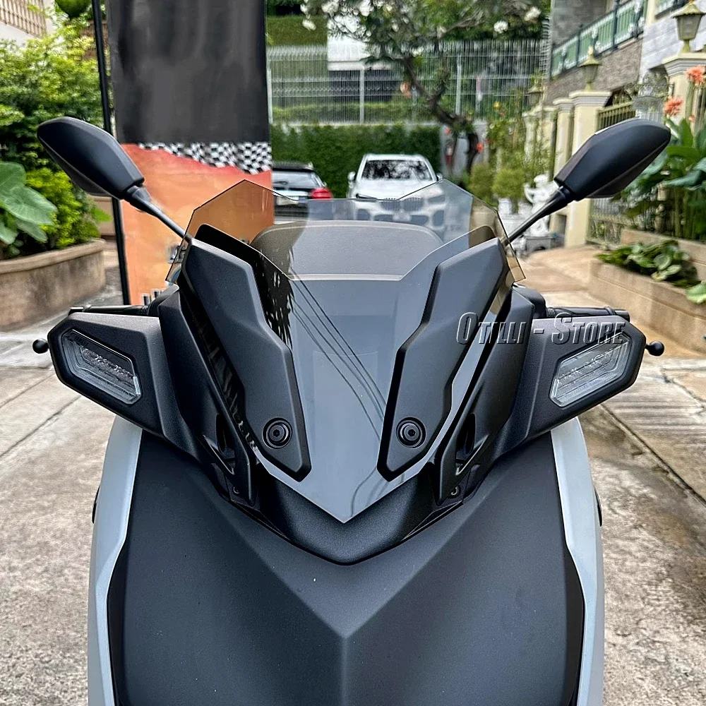 Motorcycle Windscreen Windshield Smoky blue Windscreen Screen Protector For YAMAHA X-MAX 300 X-MAX300 XMAX300 XMAX 300 2023 2024 - Image 3