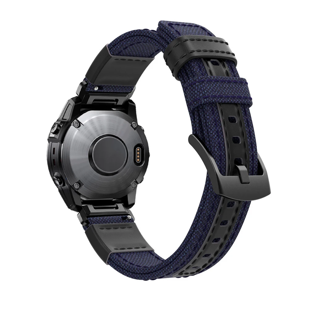 22 26mm Watch Strap Band For Garmin Fenix 7 7X 6 6X Pro 5 5X Plus EPIX VERTIX 2 Canvas Wristband Smartwatch Accessories Correa