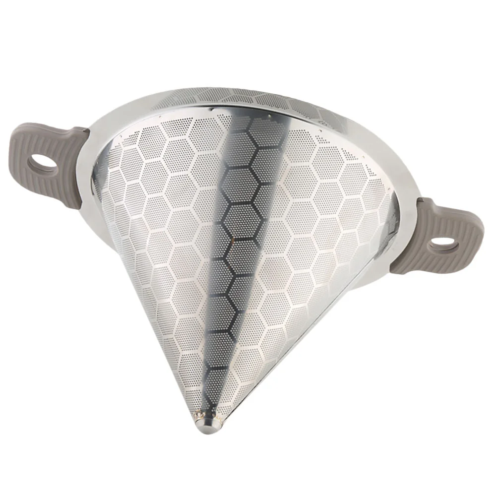 

Convenient Tea Filter Stainless Steel Strainer Single Layer Fine Mesh Easy Funnel Bucket