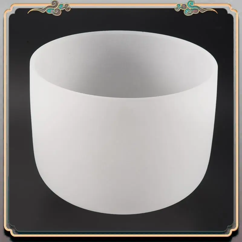 

Durable 8Inch Note Perfect Sound Chakra Frosted Quartz Crystal Singing Bowl