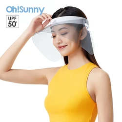 Ohsunny Fashion Sun kapelusz UV dużym rondem na lato nowy anty-UV UPF50 + krem przeciwsłoneczny dla kobiet wielokolorowy