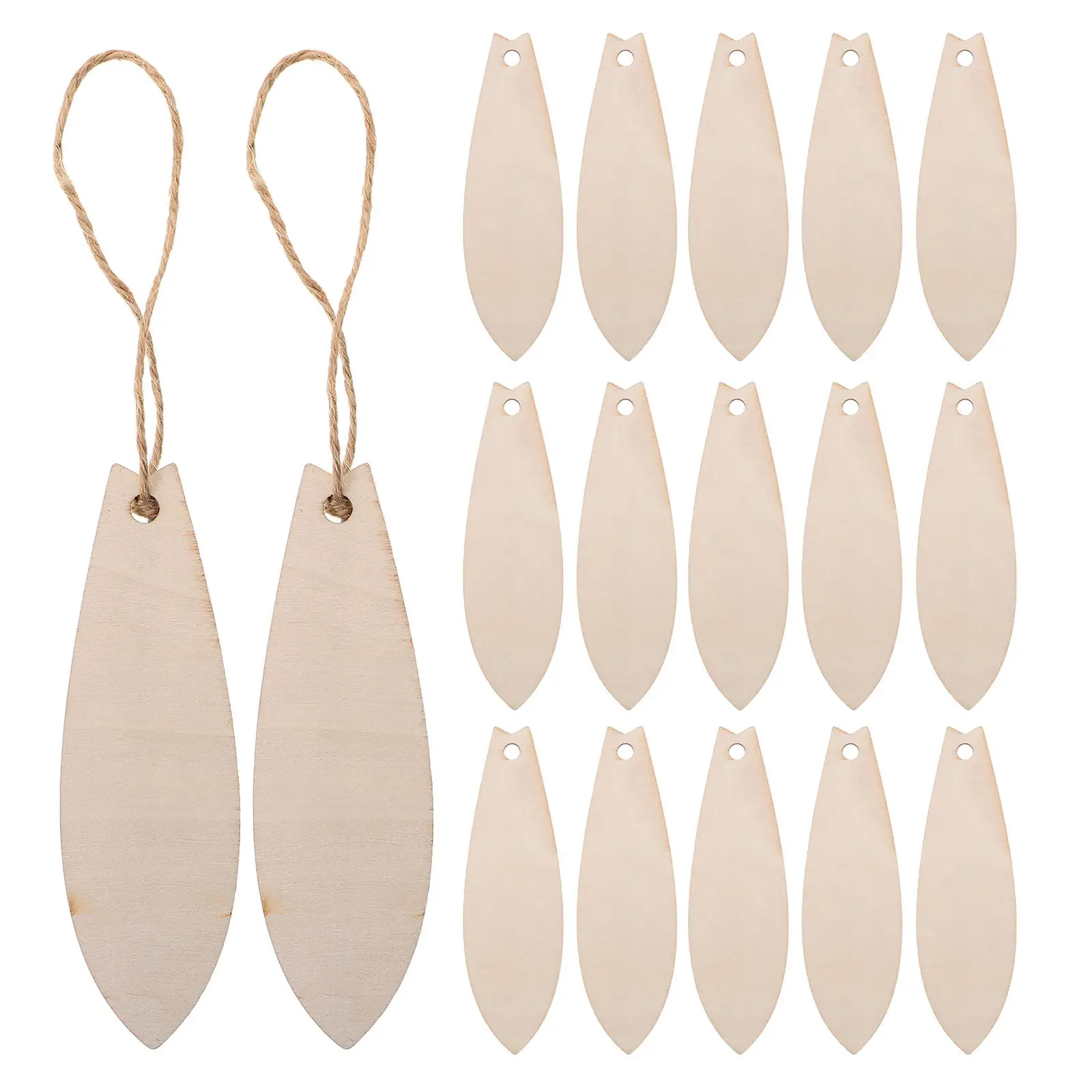 

60Pcs Unfinished Wood Surfboard Cutouts 5x1.5 DIY Paintable Surfboard Ornaments Beach Summer Luau Party Surfing Board Decoration