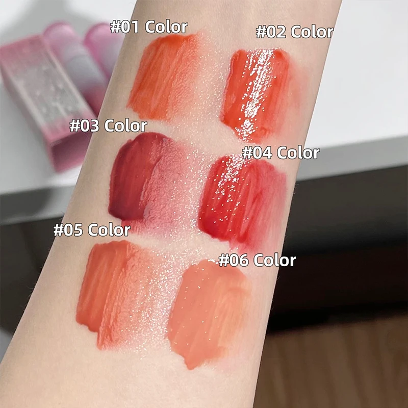CACE Mirror Lipgloss, feuchtigkeitsspendender Lippenstift, wasser- und leichte Lippenglasur, nicht leicht zu kleben, Lipgloss, rosa Farbkosmetik