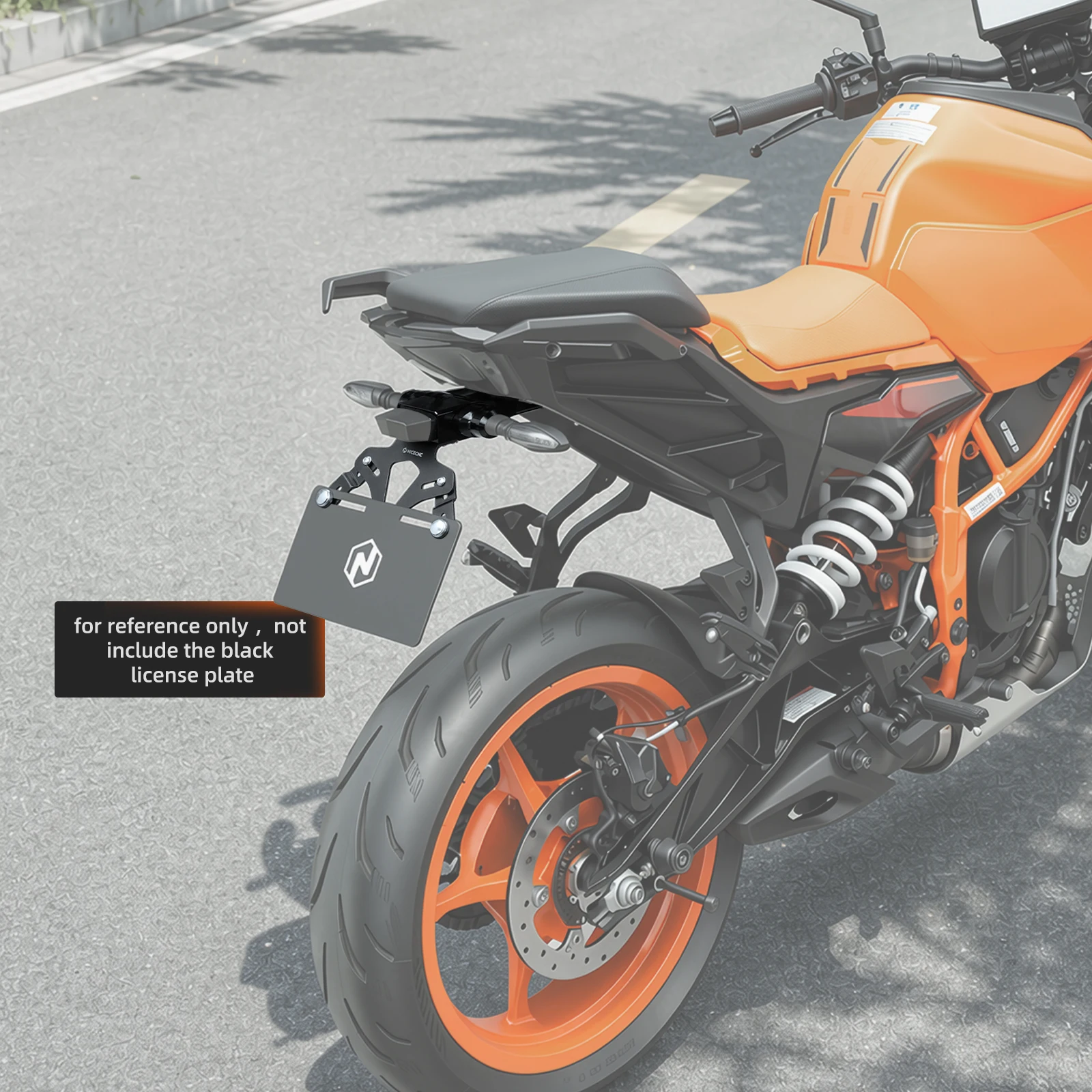 Für KTM 125 250 390 Duke 2024-2026 Motorrad Kennzeichenhalter Fender Eliminator Halterung Duke 125 250 390 2025 26 – Detail 10