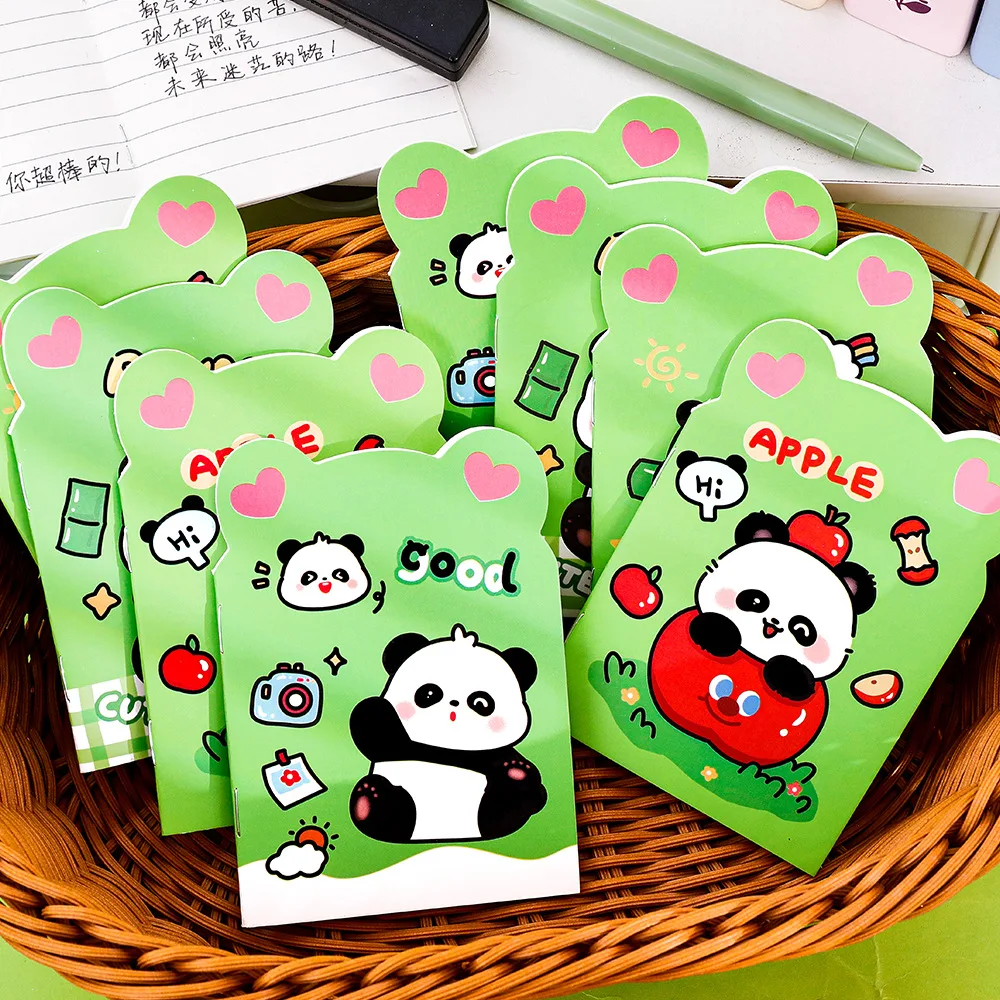 Entzückendes Mini-Notizbuch in Panda-Form, niedliches ästhetisches Cartoon-Design, Taschen-Notizblock, Geschenk für Studenten, Kinder, Schreibwarenliebhaber