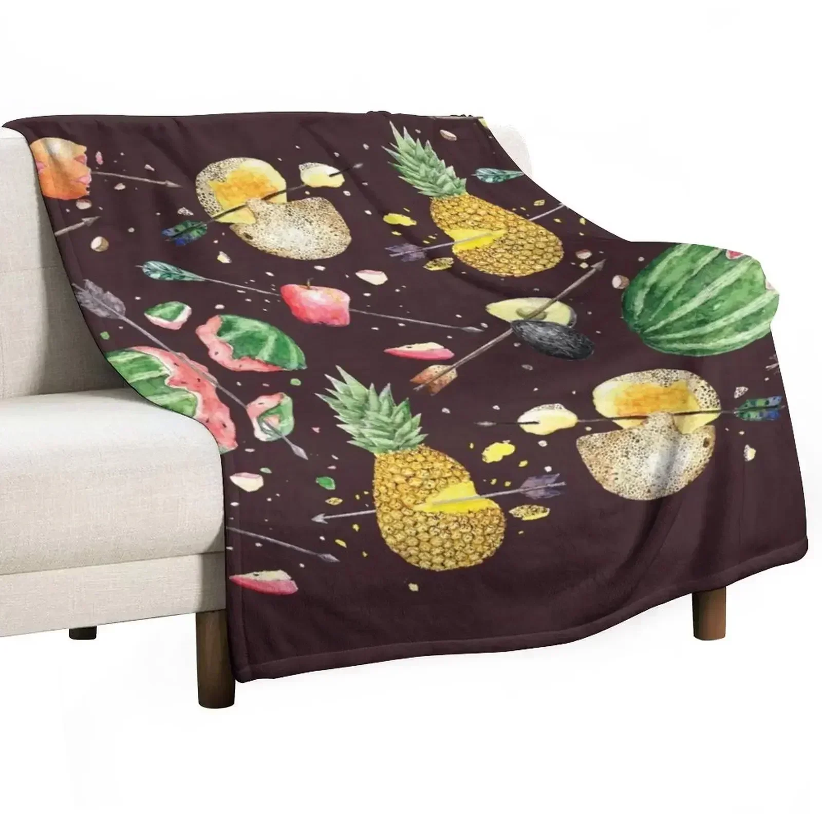 

Smashed fruits Throw Blanket Wrinkle Resistant Lightweight Blanket