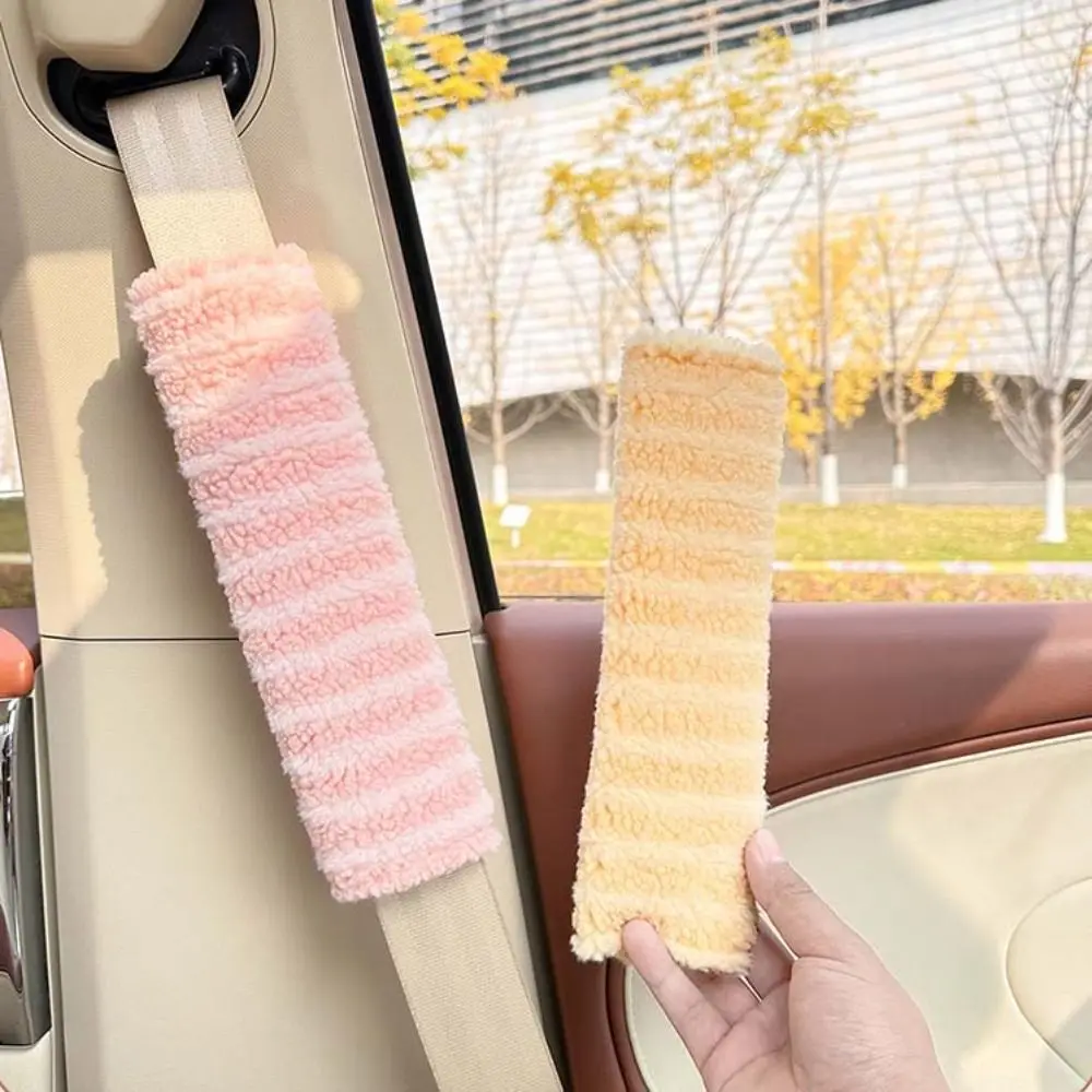 26cm Car Seat Belt Cover Adjustable Stripes Seatbelt Shoulder Protector Flower Design Soft Car Safety Belt Shoulder Pad