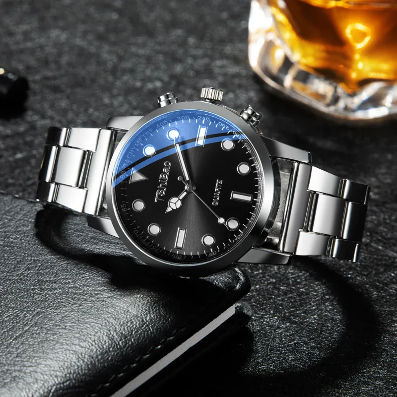 Relojes de pulsera de lujo para hombre, reloj de cuarzo analógico a la moda, correa de acero inoxidable, reloj masculino, reloj de pulsera Digital informal