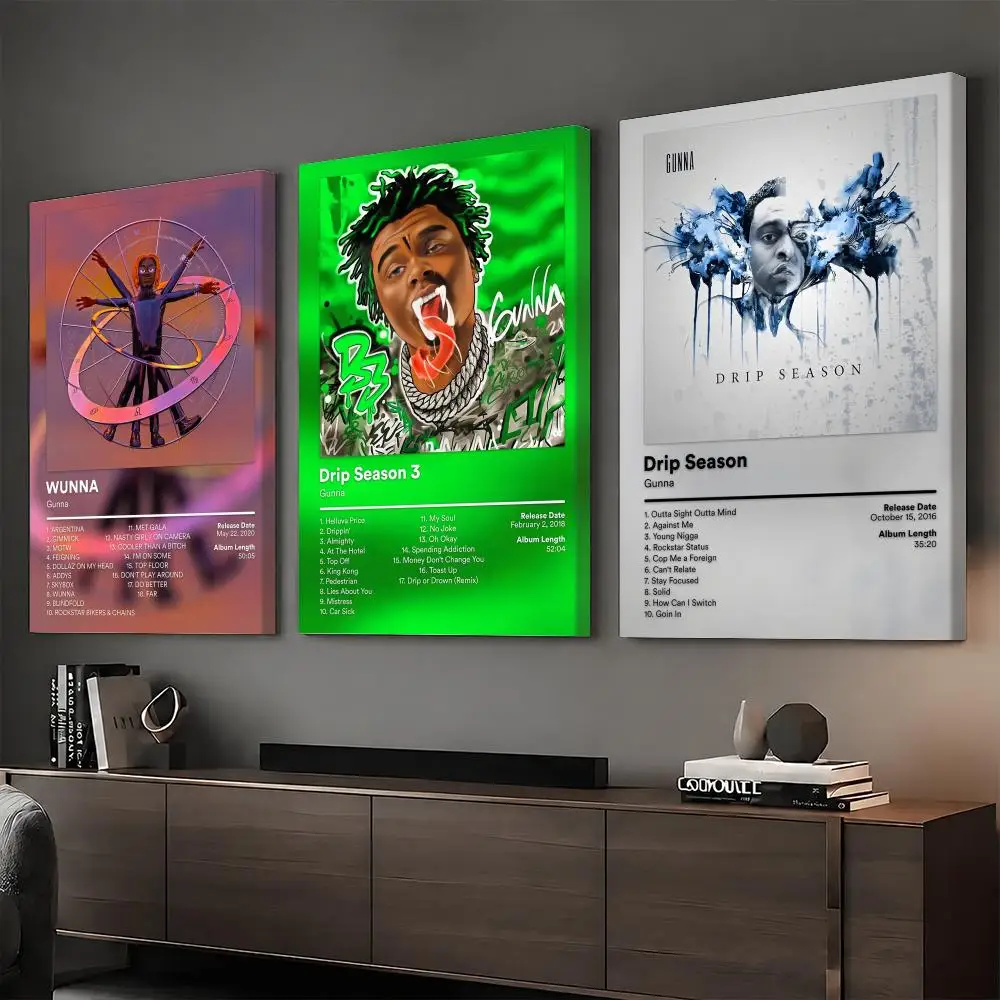 G-Gunna Cloud Rap Singer Album Painting Calligraphy HD Modern Style Inner Frame Canvas Bedroom Room Hallway Wall Art Decor