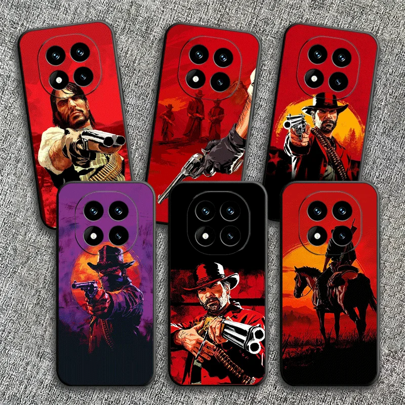 Coque de téléphone souple Red Dead R-Redemption pour Xiaomi Redmi Note 12 13 14 15 Pro Plus 11 12S 11S 11T 10 4G, coque arrière noire
