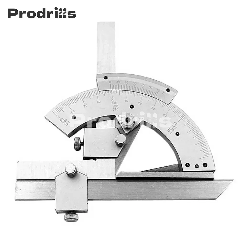 Prodrill 0-320° Universal Stainless Steel Vernier Bevel Protractor DIY Precision Angle Measuring Finder Ruler Tool