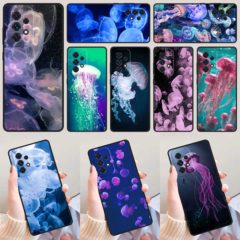 Jellyfish Ocean Sea Marine For Samsung Galaxy A52 A72 A73 A20e A21S A50 A70 A11 A12 A42 A31 A40 A51 A71 A32 A80 A91 Phone Case