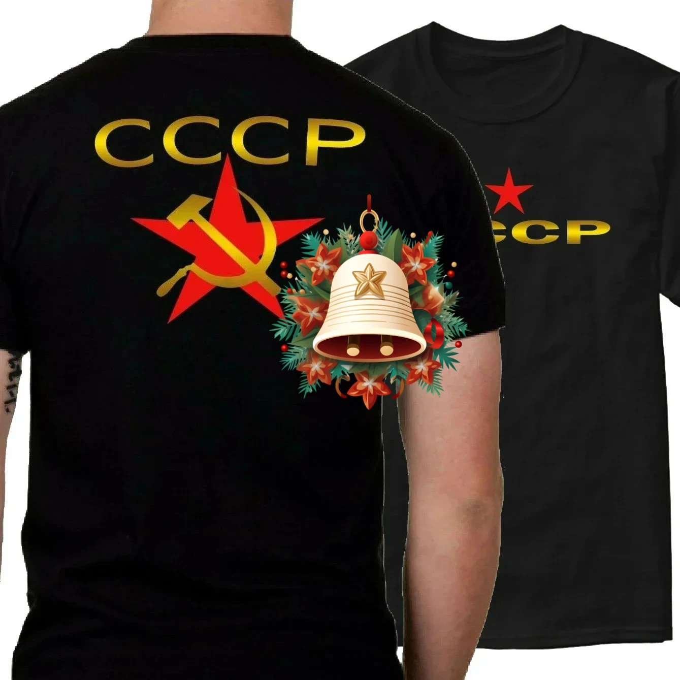 Russia USSR Red Star Vintage Soviet Hammer and Sickle CCCP Emblem T Shirt. Short Sleeve 100% Cotton Casual T-shirts Loose Top