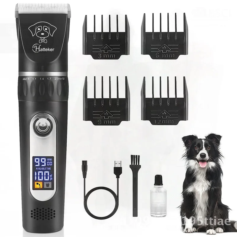 High-Power Multi-Functional Pet Grooming Shaver Suit for Cats And Dogs Black Electric Hair Trimmer Beauty Care Device ABS