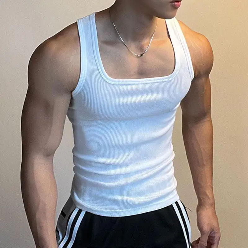 

Men's Qui Dry Tank Top Fitn Svel Gym Vest American Tead Tight Elastic Breathable M-ape Youth Summer Thin Model