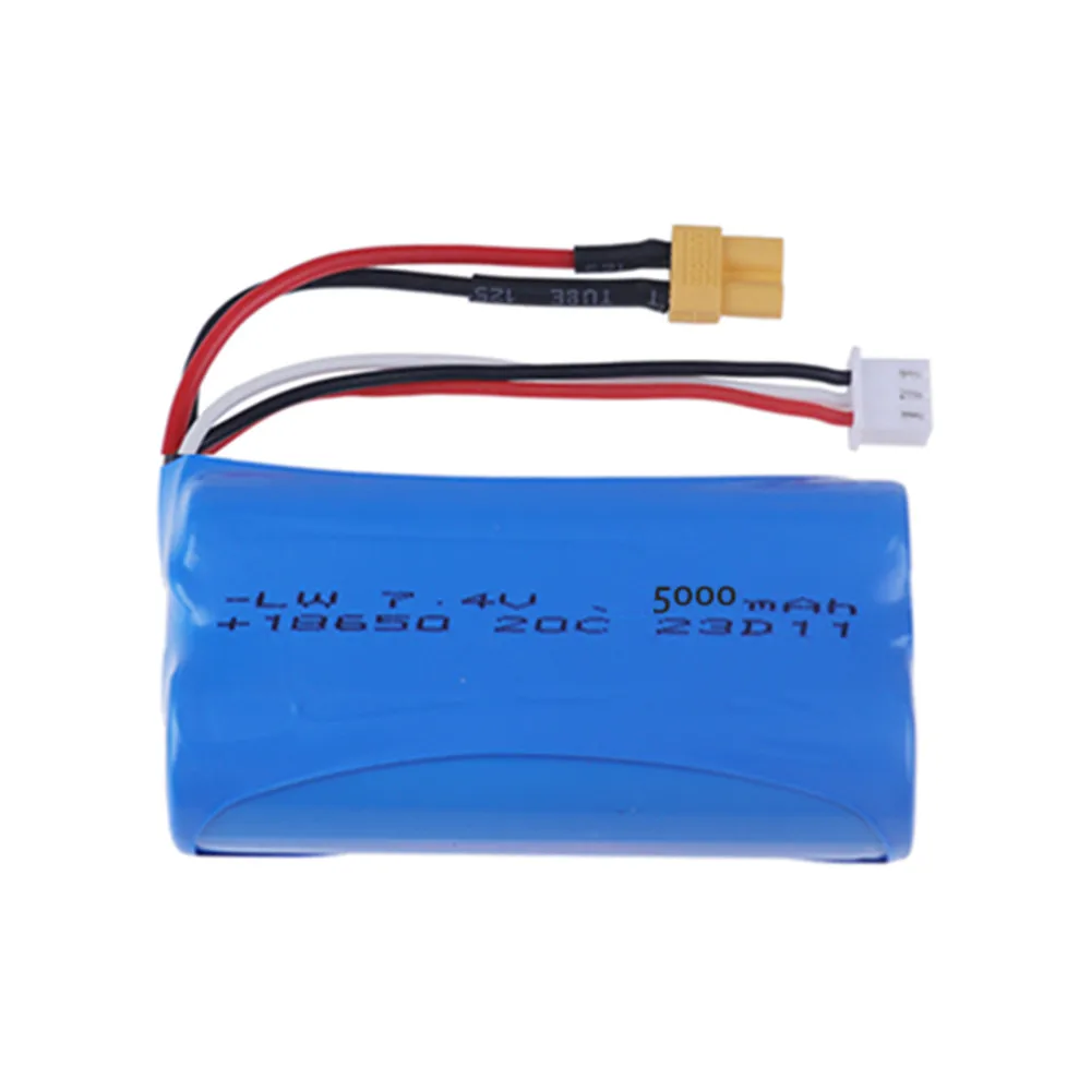 7.4V 5000mAh Lipo Battery XT30 plug For HUINA 580 1580 1583 RC toys Accessory 7.4 V 2S battery For 1580-005 Huina 580550 583 582