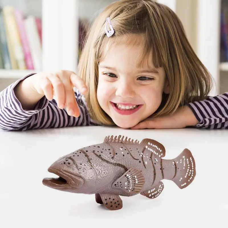 Sealife-figura de acción de animales marinos para niños, modelo de simulación, Grouper, juguete educativo cognitivo