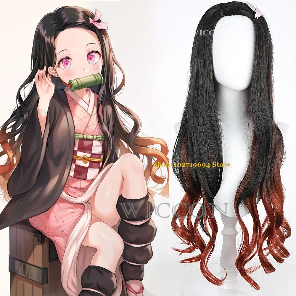 Nezuko Cosplay  Kamado Nezuko Cosplay Costume Anime  Uniform Adult Kids Halloween Clothes for Women image 6