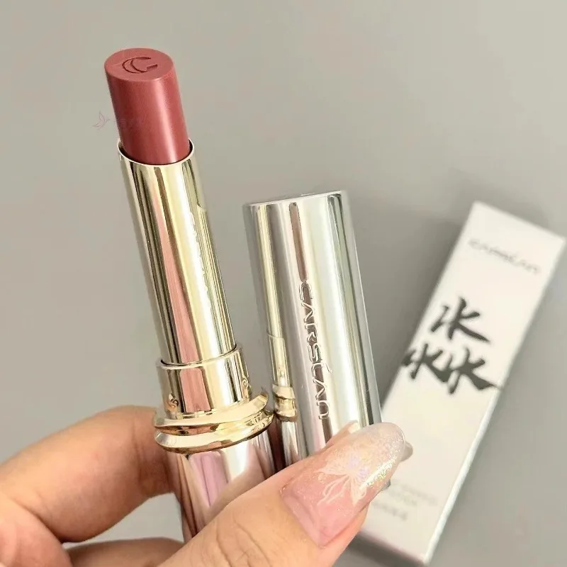 CARSLAN barras de labios hidratantes agua luz desvanecimiento líneas de labios brillo de labios tinte rojo naranja duradero leveza acuosa lápiz labial maquillaje