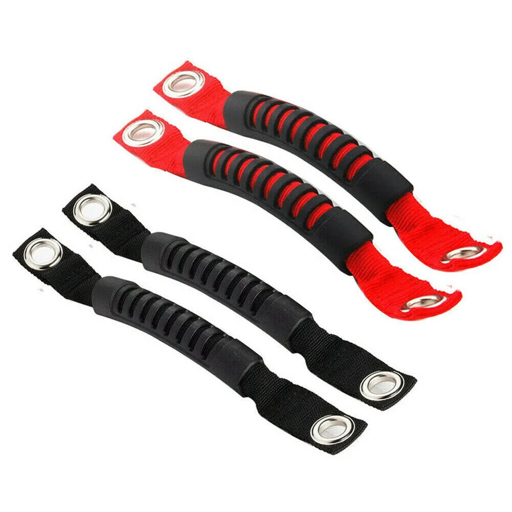 Специально разработанная резиновая ручка для Jeep Wrangler JK/TJ/YJ/CJ, красный/черный, подходит для стороны водителя/пассажира