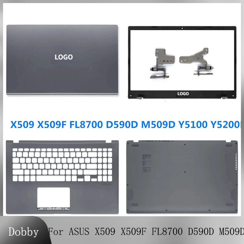 

New Laptop For ASUS X509 X509F FL8700 D590D M509D Y5100 Y5200F LCD Back Cover Case Front Bezel Upper Palmrest Bottom Case Hinges