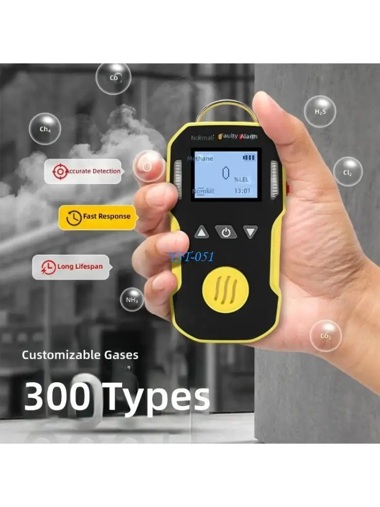 E15A Methane Monitor With LCD Display And Rechargeable Battery For Gas Pipeline Methane Detections Device