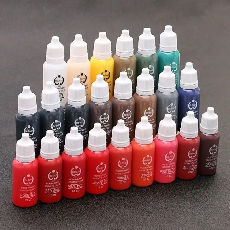 

15ml Colors Tattoo Ink Set Permanent Makeup Eyebrow Lips Eye Line Tattoo Color Microblading Pigment for Tattoo Beginner Practice