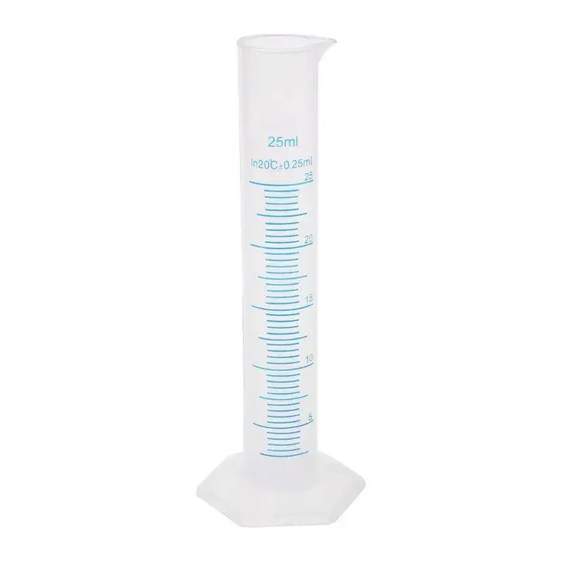 Clear White Plastic Liquid Measurement Graduated Cylinder for Lab Supplies Laboratory Tools 10ml,25ml,50ml,100ml,250ml,500ml