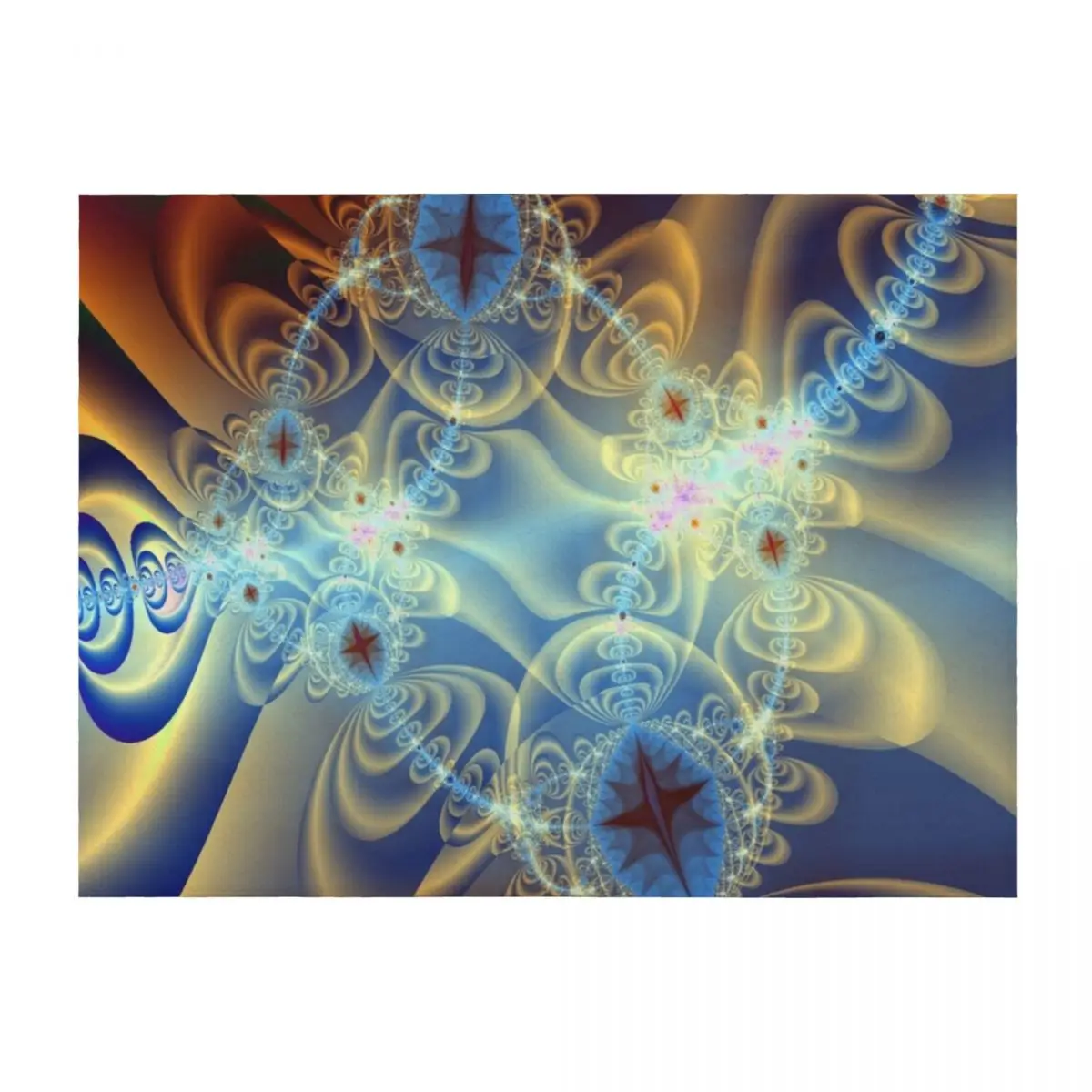 

Lacey Fractal Throw Blanket Bed covers Comforter Loose Multi-Purpose Blankets