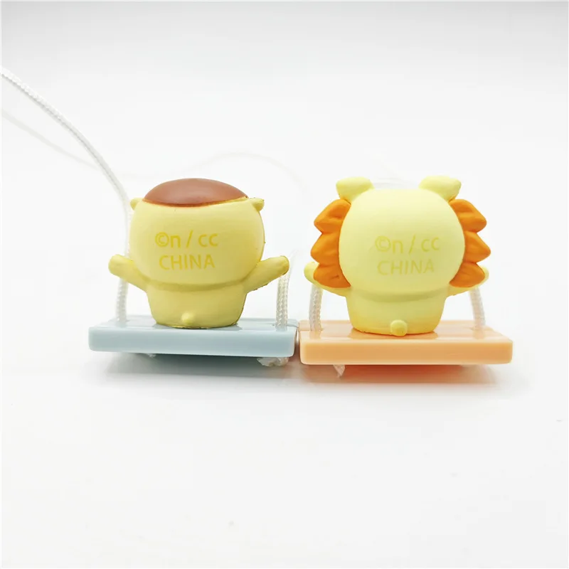 1pc random color Mushroom Self-Mocks Bear Blind Box Collectible Figurine with Swing