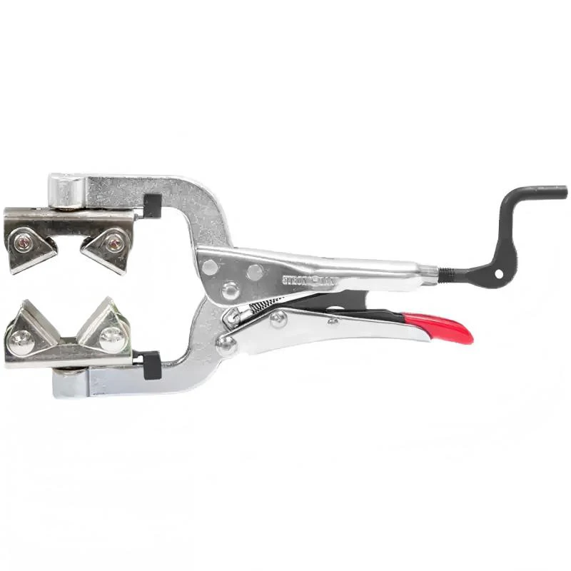 

1 шт. прочные плоскогубцы для труб ручного инструмента, две фиксированные V-образные подушечки, глубина горла 89 мм, диапазон зажима 38-64 мм, плоскогубцы для позиционирования сварки