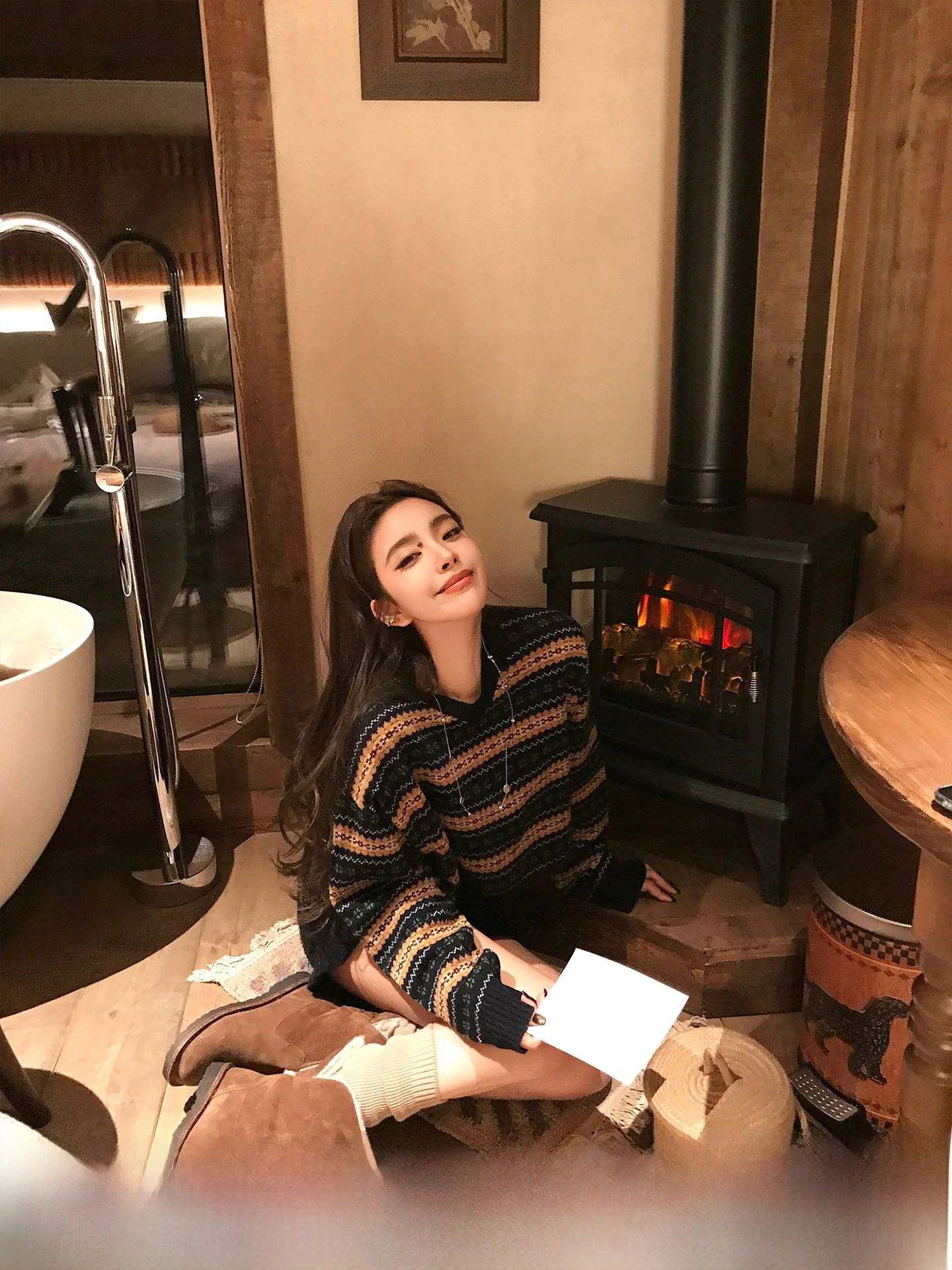 

Вязаный свитер Lilylikesmiu Island 00 из шерсти с горизонтальным узором и цветными полосками, винтажный стиль, женская вязаная одежда