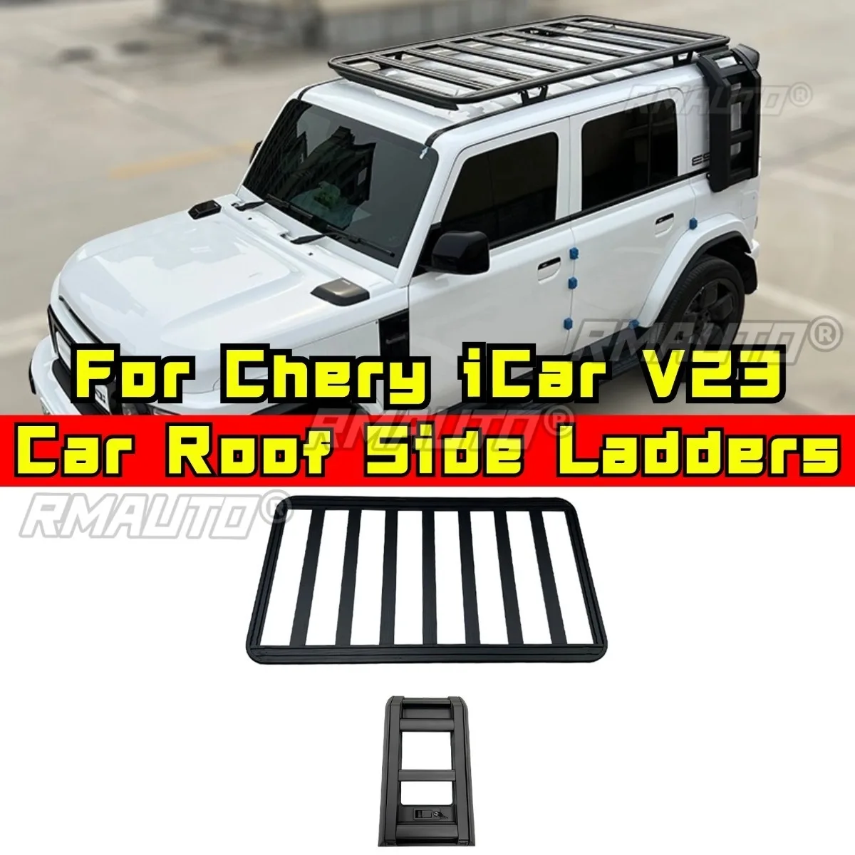 

Roof Luggage Rack Aluminum Alloy Platform Ladder Mecha Modification Accessories For Chery iCar V23