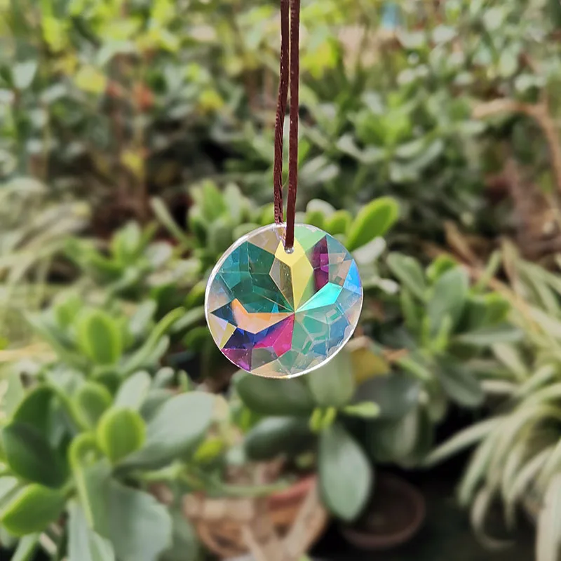 2pc 30mm Crystal Prism Hanging Pendant Glass Chandelier Parts Home Garden Decoration Suncatcher Ornament Beads Light Accessories