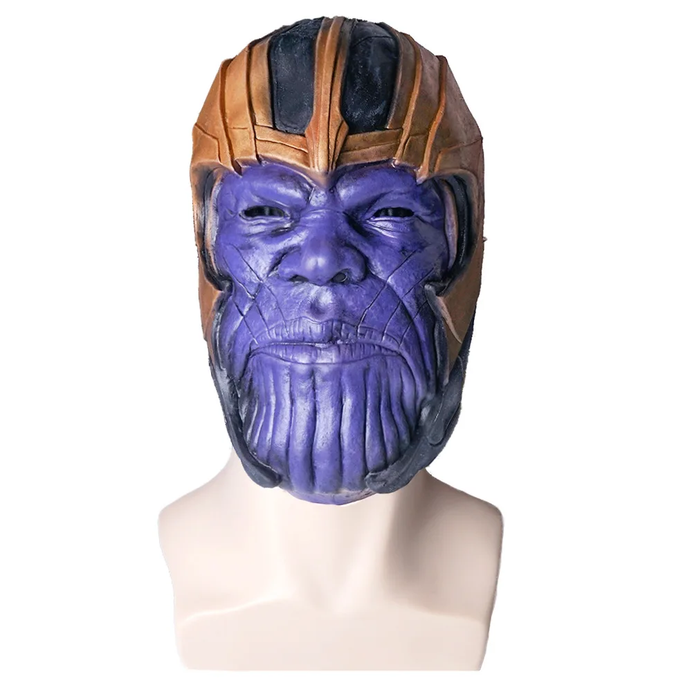 Nuevo Vengadores 4: accesorio de disfraz de máscara de látex Endgame Thanos para Halloween
