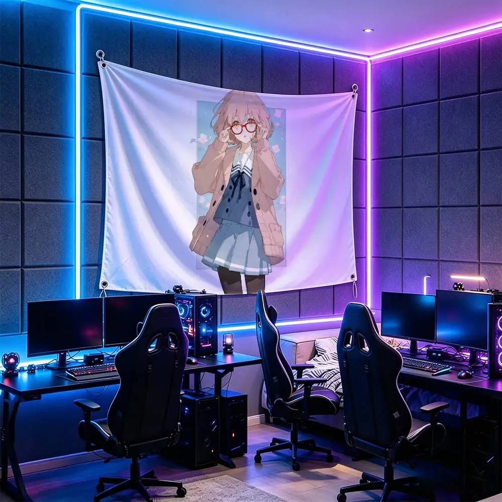 Anime B-Beyond the Boundary Flags Wall Hanging Tapestry Outdoor Garage Room Decorative flag Background Blanket