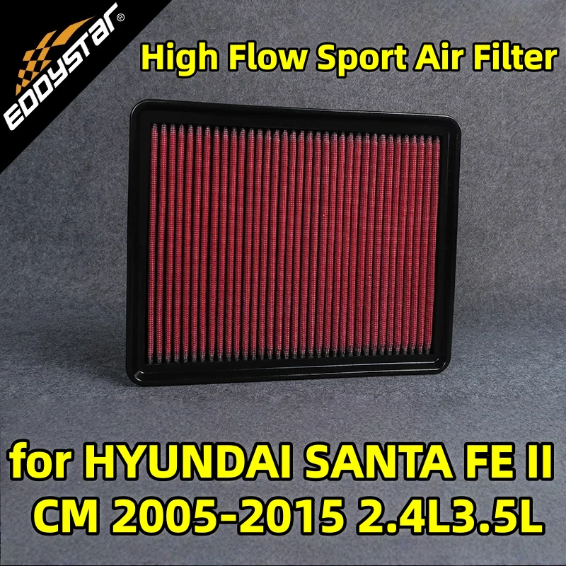 

Спортивный воздушный фильтр с высоким расходом для HYUNDAI SANTA FE II CM 2005-2015 2,4 л/3,5 л V6 4WD моющиеся гоночные впускные фильтры