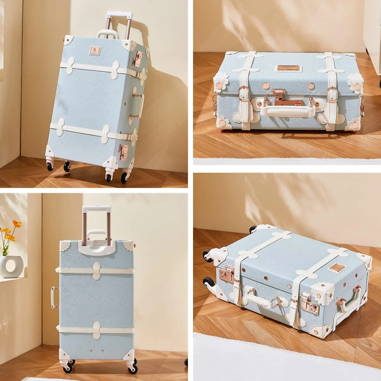 Unitravel 3 Piece Vintage Suitcase Set, 26