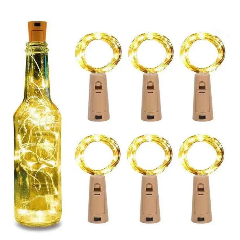 Bar LED Wine Bottle Cork 2M String Lights Christmas Decoration Led Lamp Bottle Fairy Lights Holiday Copper Wire Lights String