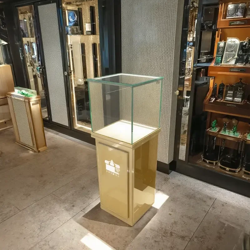 Full Velvet Show Rotating Sets Wall and Floor Multi-layer Top Locking Jewelry Counter Display case Cabinet