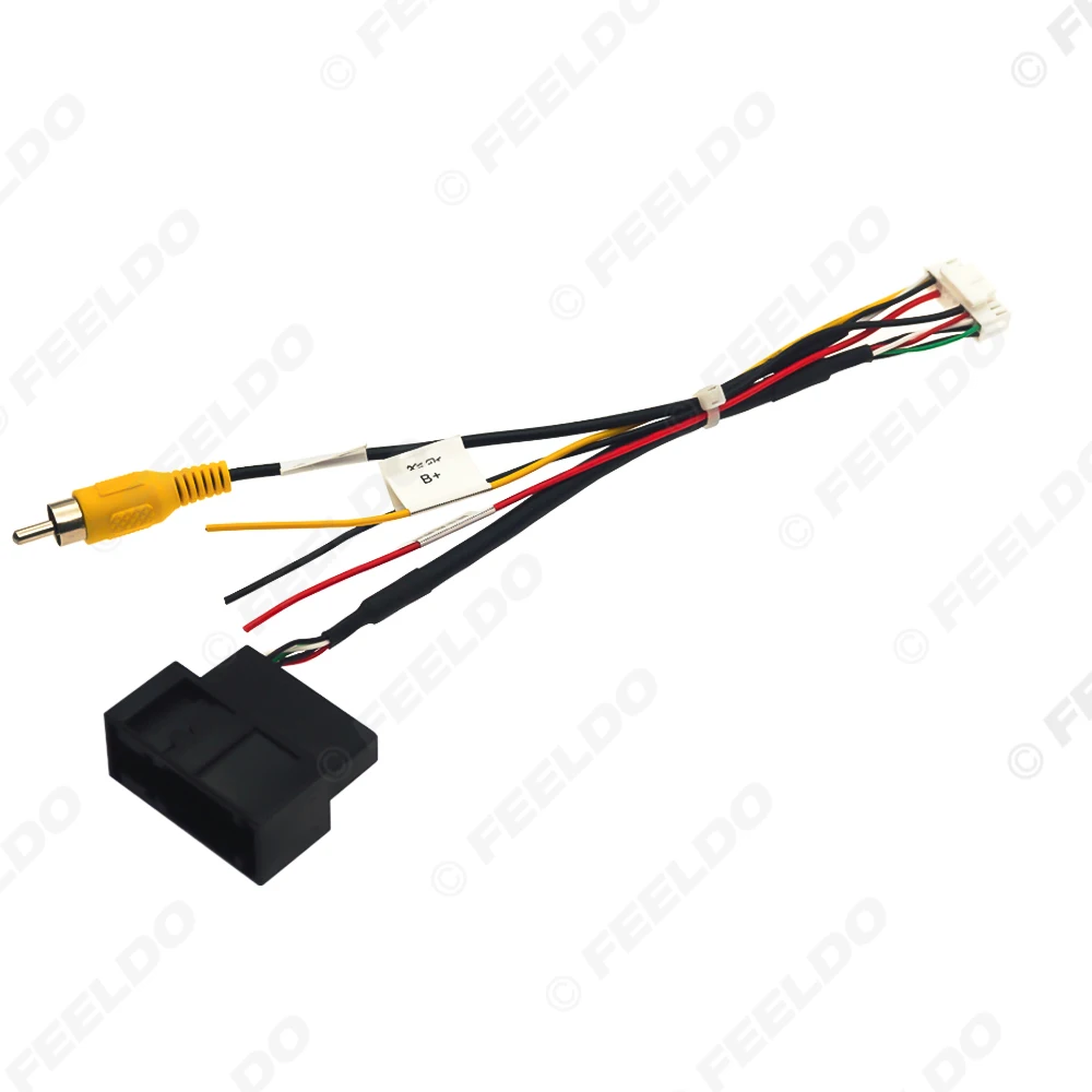 Car RGB Camera Adapter Wiring With Decoder For VW Tiguan(10-17)/Golf6(10-12)/Magotan(B7L;12-16)/CC(13-18) Equip OEM RGB Camera