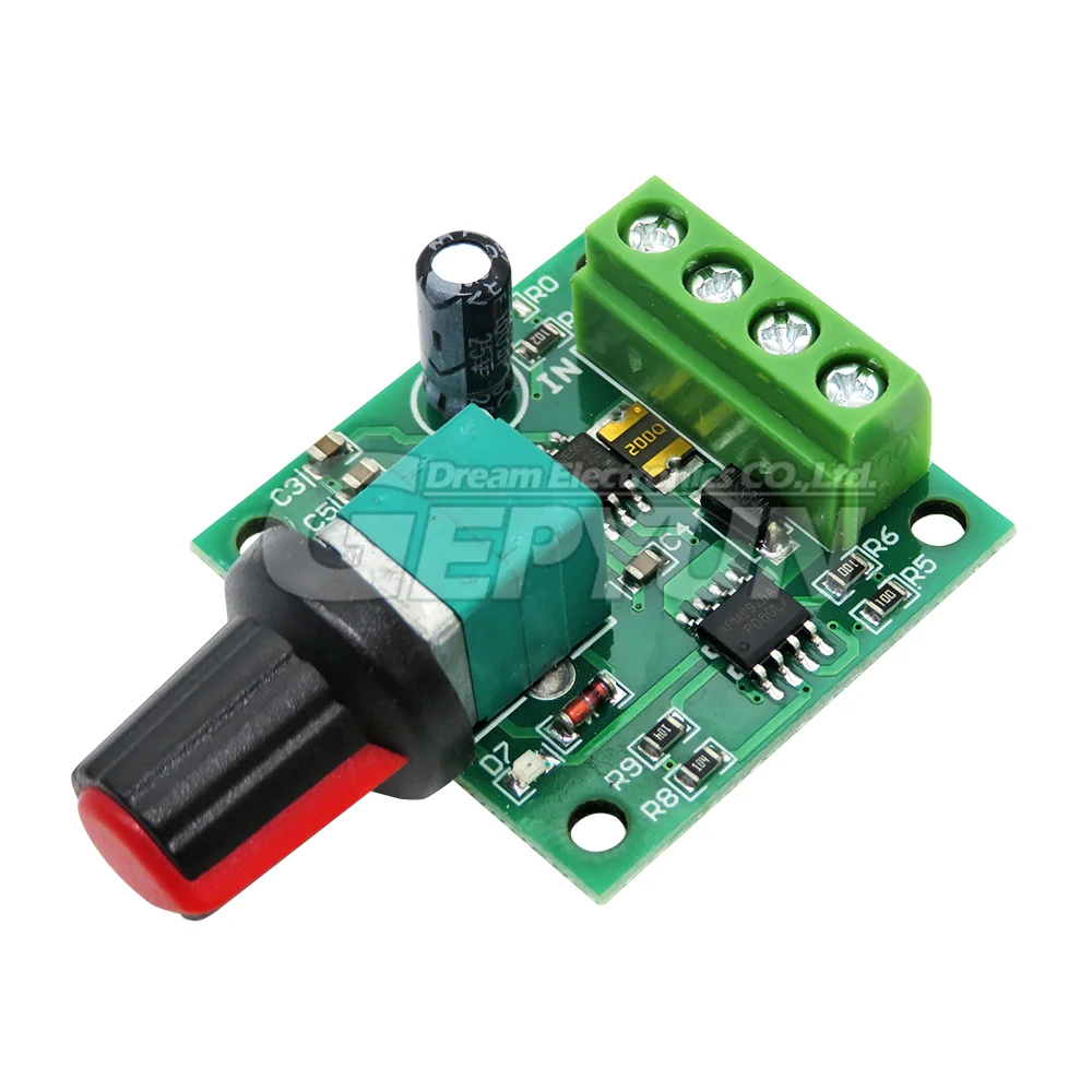 PWM Motor Speed Controller DC 1.8V 3V 5V 6V 12V 2A Low-voltage Motor Speed Controller Switch PWM 0~100% Adjustable Drive Module